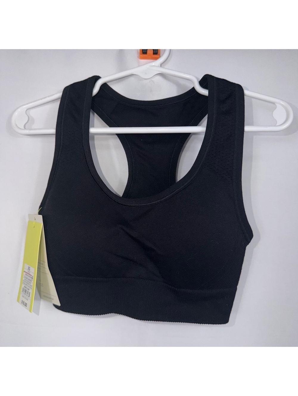All in Motion XS Black Seamless Racer Sports Bra NWT